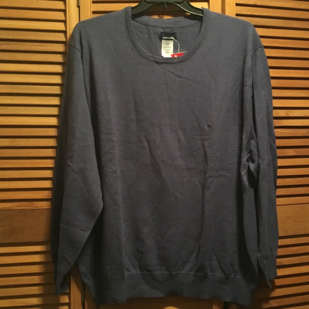 Basic Edition Slate Blue Crewneck Sweater